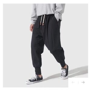 NWT Kidoriman Gelyu Harem Pants Baggy Jogger Black Sz 5XL Streetwear *Runs Small